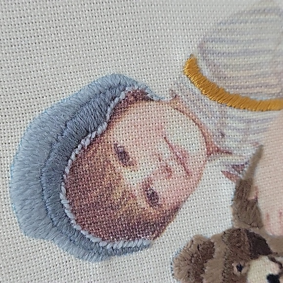 Lot of 2 Jan Hagara Cross Stitch Completed, Wall Hanging Art 11" x 9" Framed - Picture 7 of 17